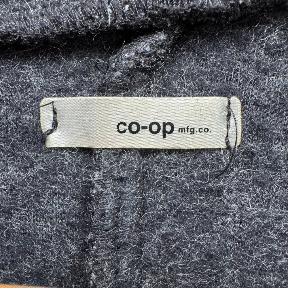 Co-op MFG Co Hooded Sweater Jacket Men's L Charcoal Heather Knit Full Zip Casual - Picture 4 of 12